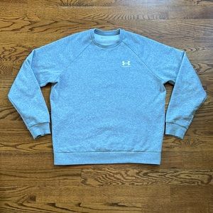 Under Armour Rival Fleece Crewneck Sweatshirt Grey Mens Large